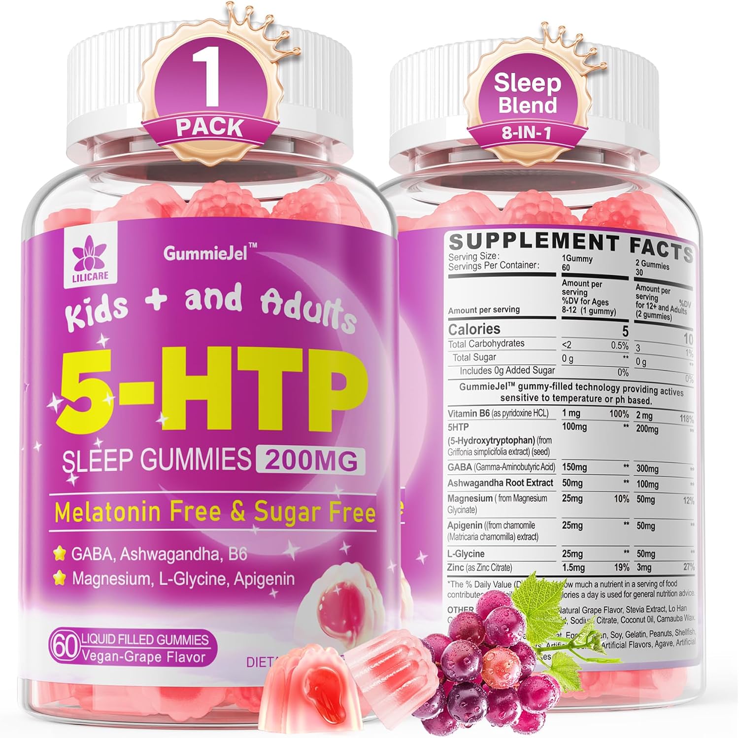 Detalle de 5-HTP Gummies, 60 Count