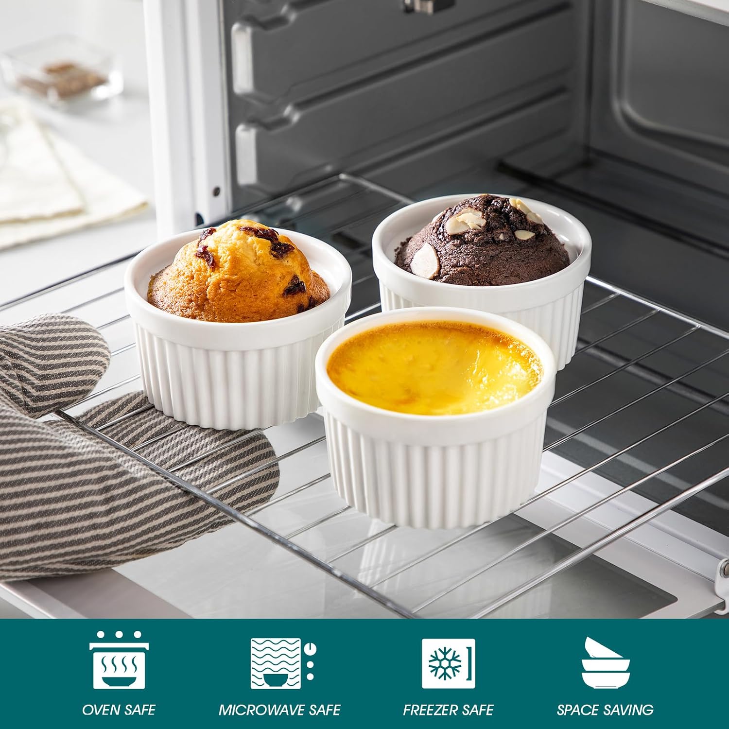 Detalle 2 de vancasso 8 oz Ramekins with Lid for Baking
