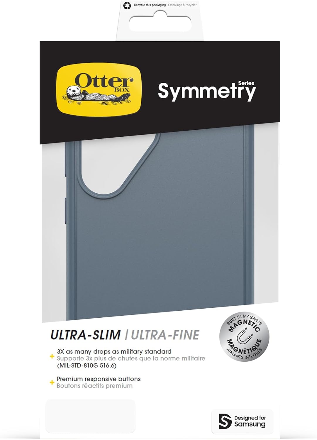Detalle de OtterBox Cover Symmetry Series con Magneti per Samsung Galaxy S25 Ultra – protezione sottile e magnetica
