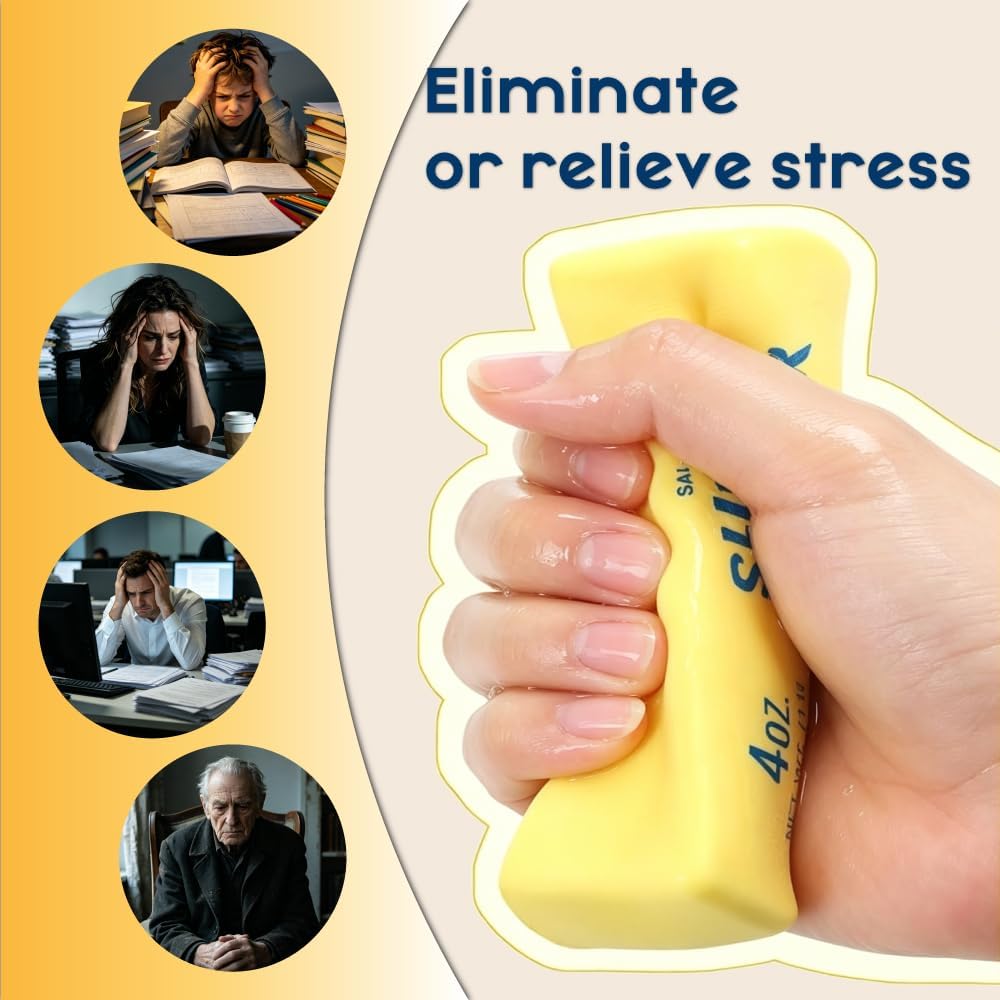 Detalle de Slow Rising Stress Butter Squishy Set of 2: Pocket-Size Squeeze Toys for Quick Reset