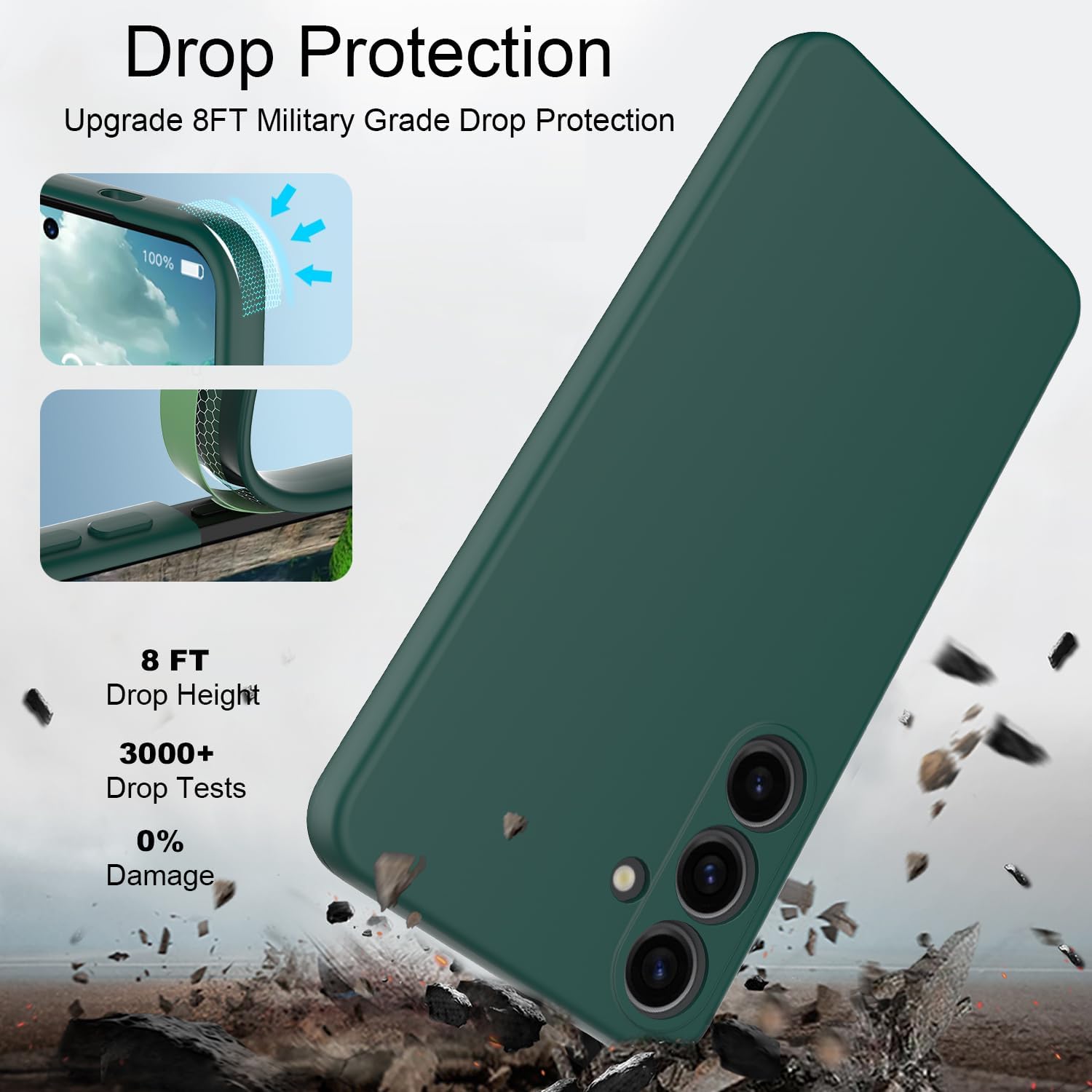 Detalle 2 de HAII Samsung Galaxy A57 6.7-Inch Phone Case, Dark Green