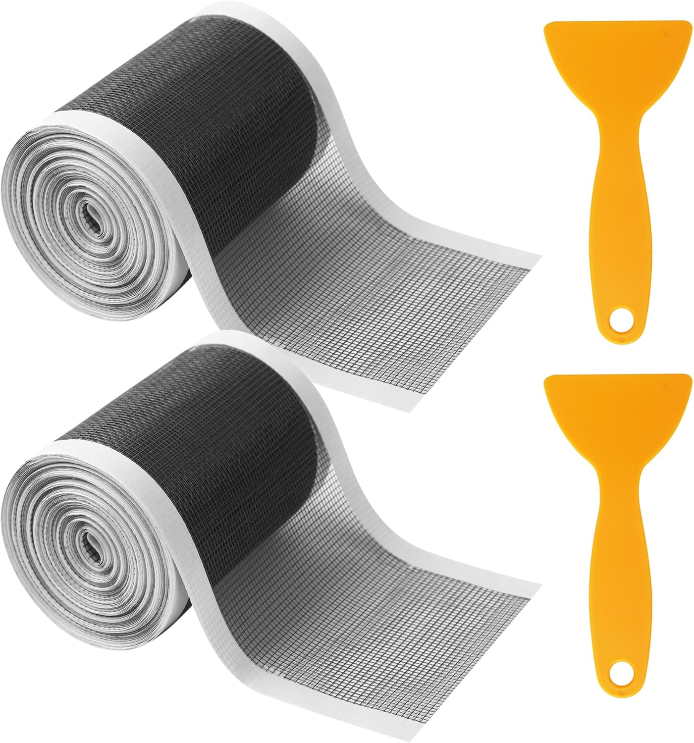 Detalle de Raccogli Capelli Doccia 10 cm x 10 m con Adesivi a Rete e Spatola di Plastica – Filtro Antintasamento per Doccia