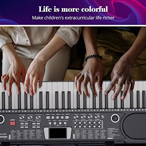 Detalle 2 de Dgddhjt Digital Piano 61 Tasten – Tragbares Keyboard mit Lautsprechern, Notenständer und Unterrichtsmodi