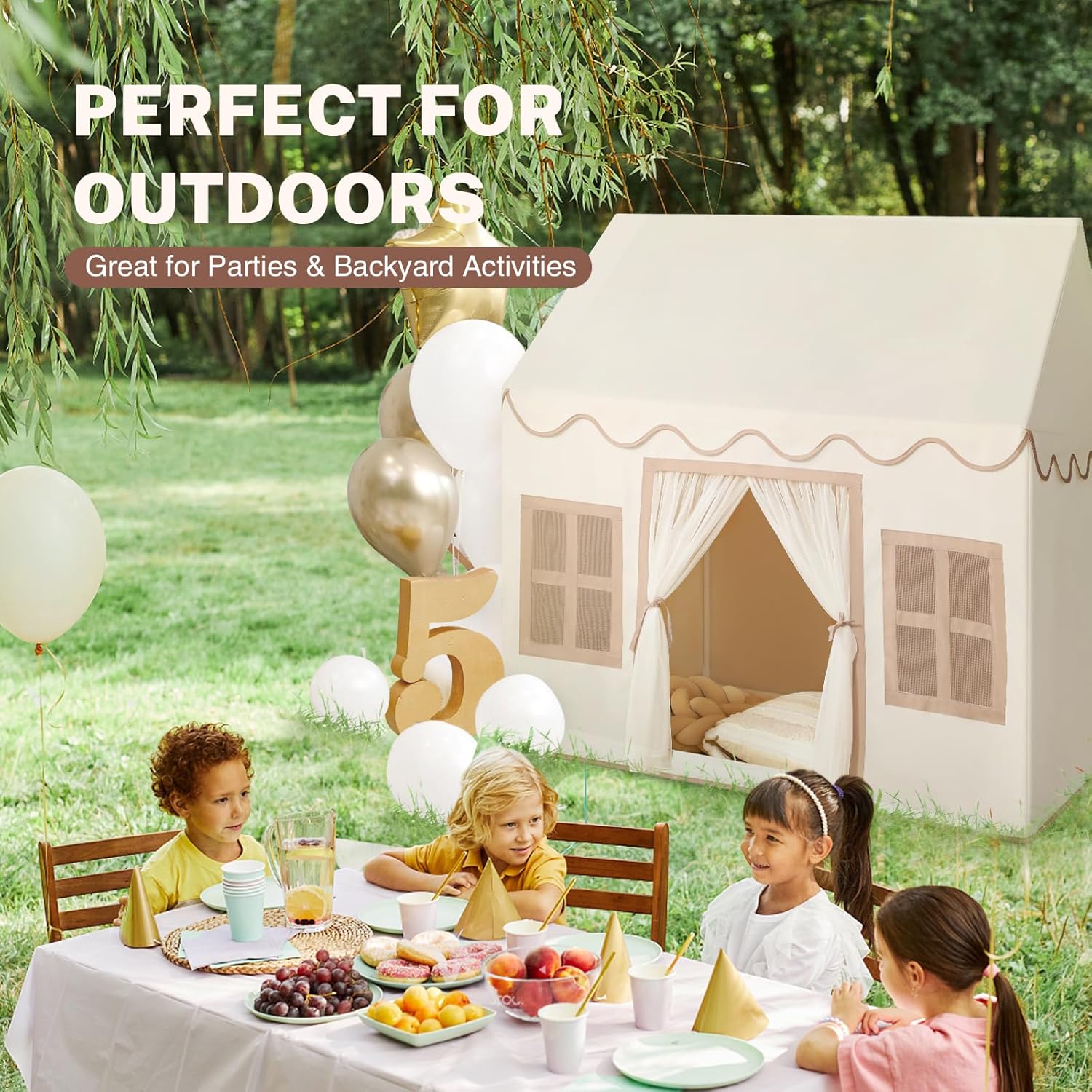 Thumbnail 6 de Wilwolfer Kids Play Tent 67.5×97×107.5 cm