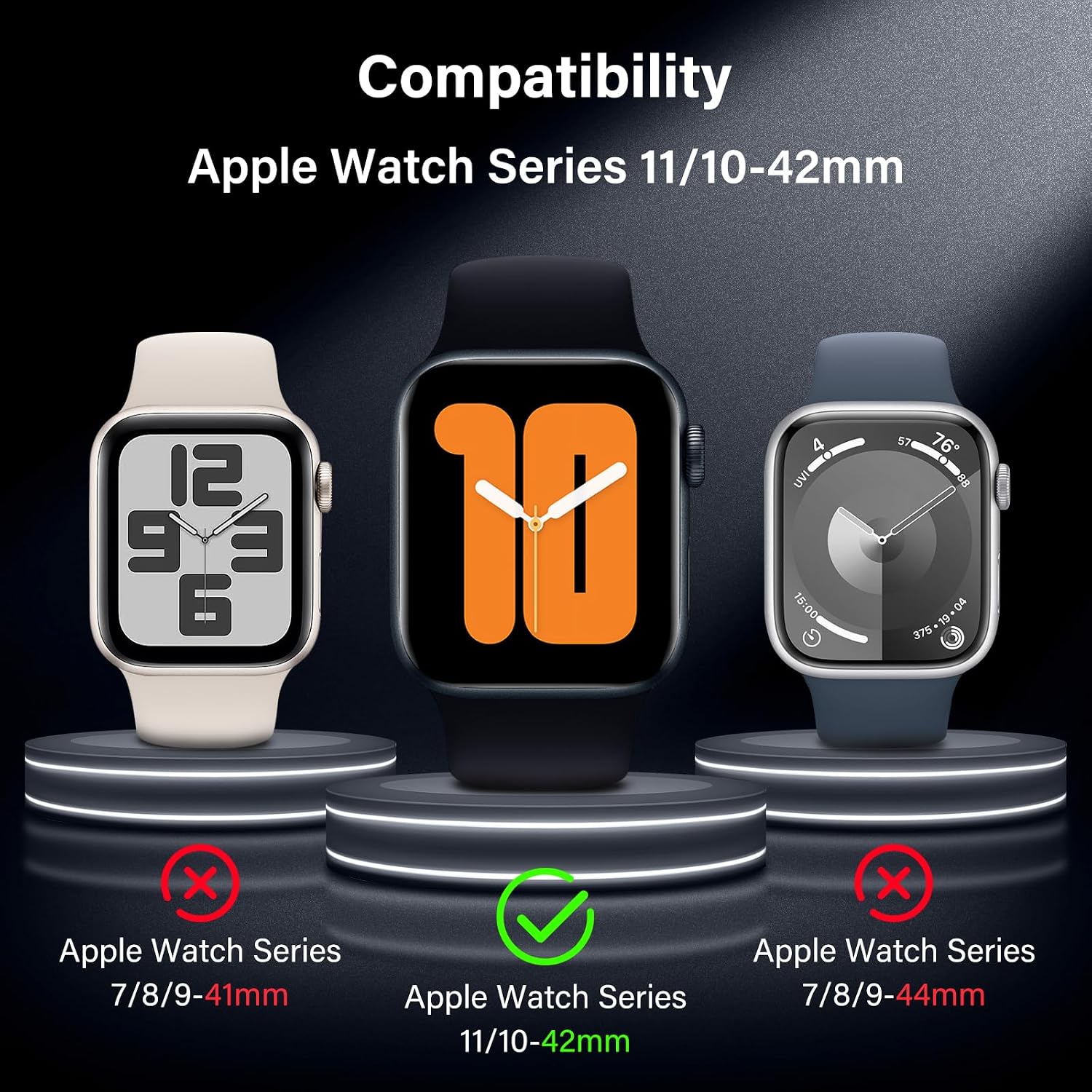 Thumbnail 1 de UniqueMe Apple Watch Series 11/10 46mm screen protector