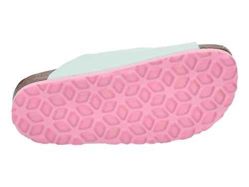 Detalle 2 de Lico Unisex Kinder Bioline Kids 2-Schnallen Pantoletten, Türkis/Rosa, 39 EU