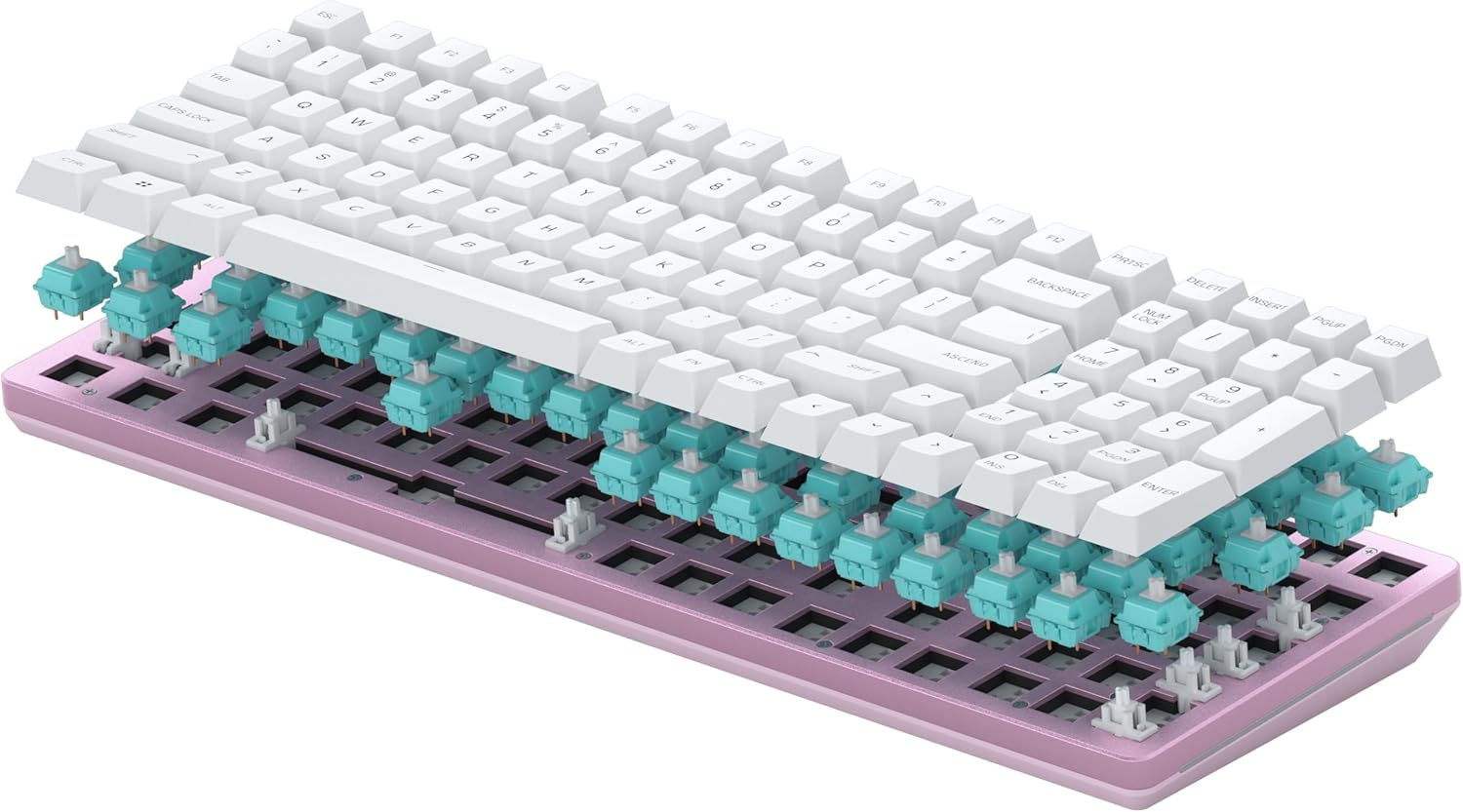 Detalle de GLORIOUS GMMK 2 Full Size (96%) Barebones – Cadre en aluminium, ISO, Rose