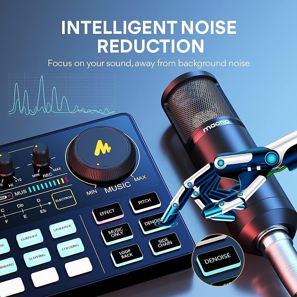 Detalle 2 de MAONO AU-AM200-S6 MaonoCaster Lite Podcast Mixer Bundle with 25mm Mic