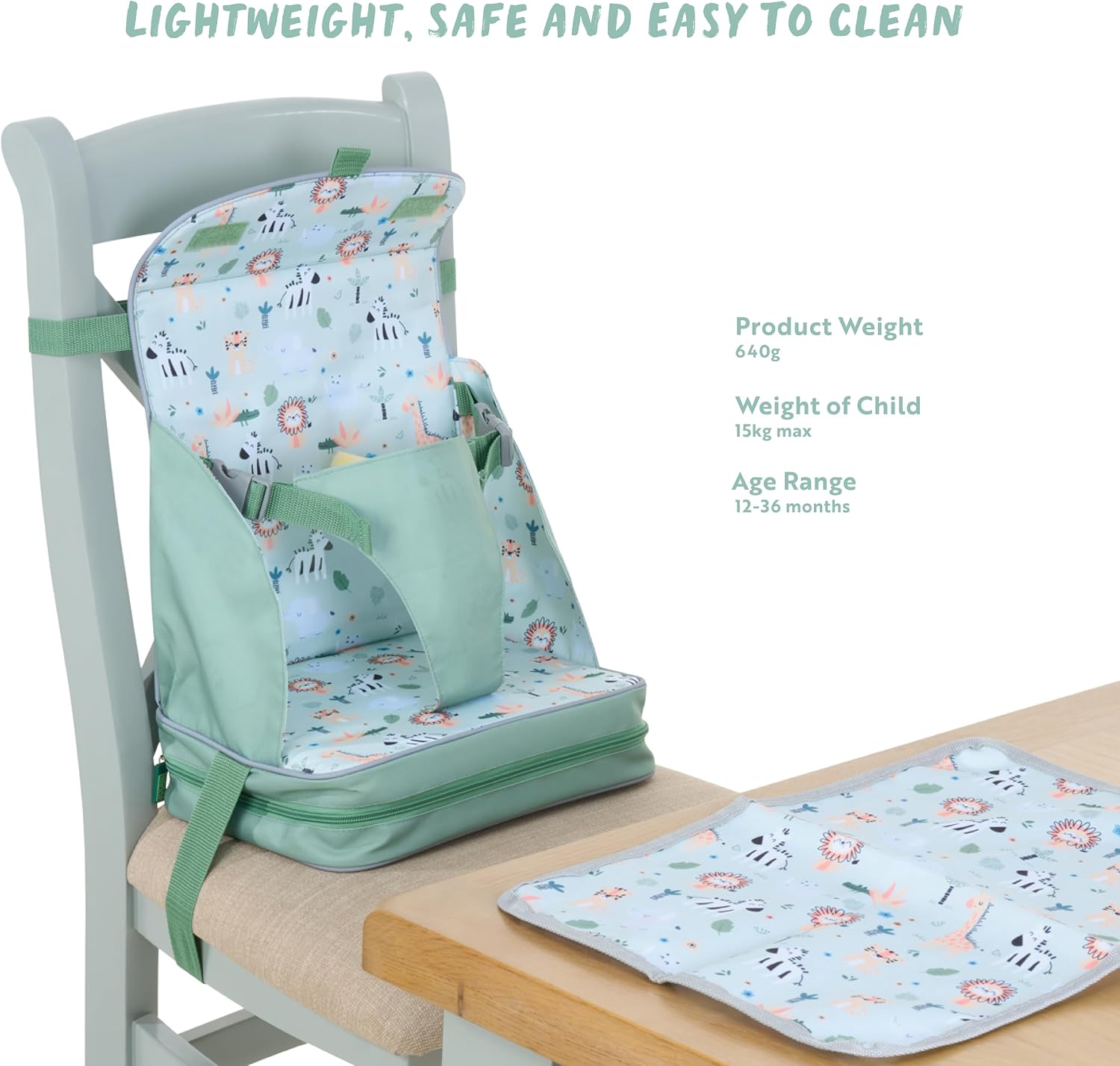 Thumbnail 1 de Polar Gear Portable Booster Seat with Matching Place Mat (Safari)