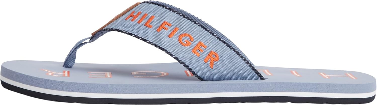 Detalle de Tommy Hilfiger Men's Sporty Hilfiger Beach Sandal Fm0fm05913 Flip Flops