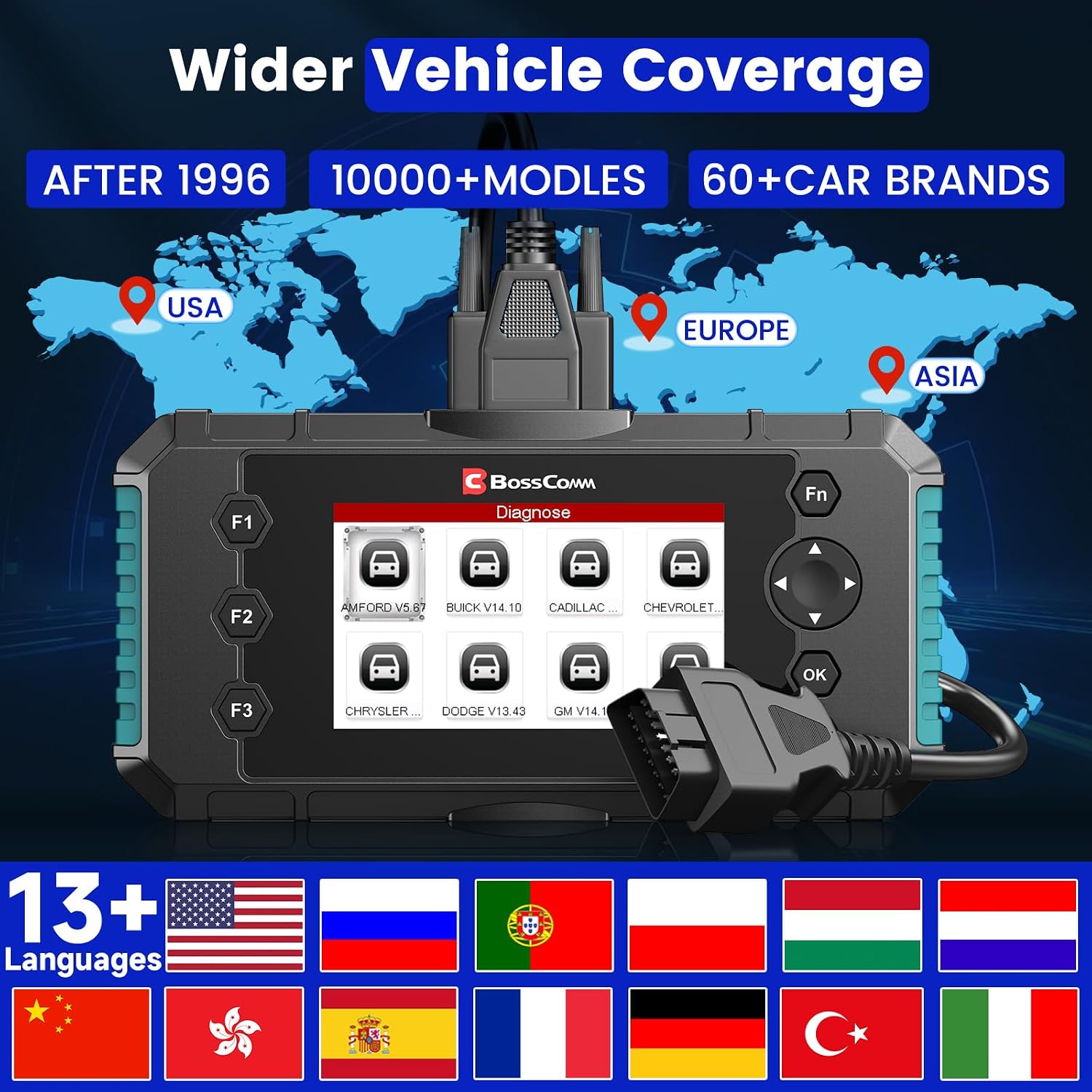 Detalle 2 de BOSSCOMM OBD2 Scanner IFIX435