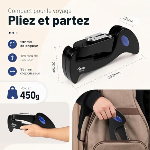 Detalle de Guitto Support Guitare Pliable Universel GGS-01 : Support compact et léger pour guitare et ukulélé