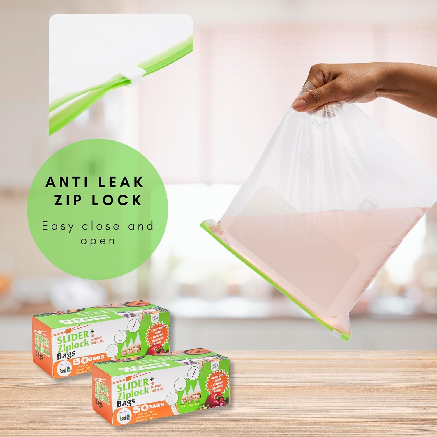 Thumbnail 4 de Reusable Freezer Bags Set 50Pcs