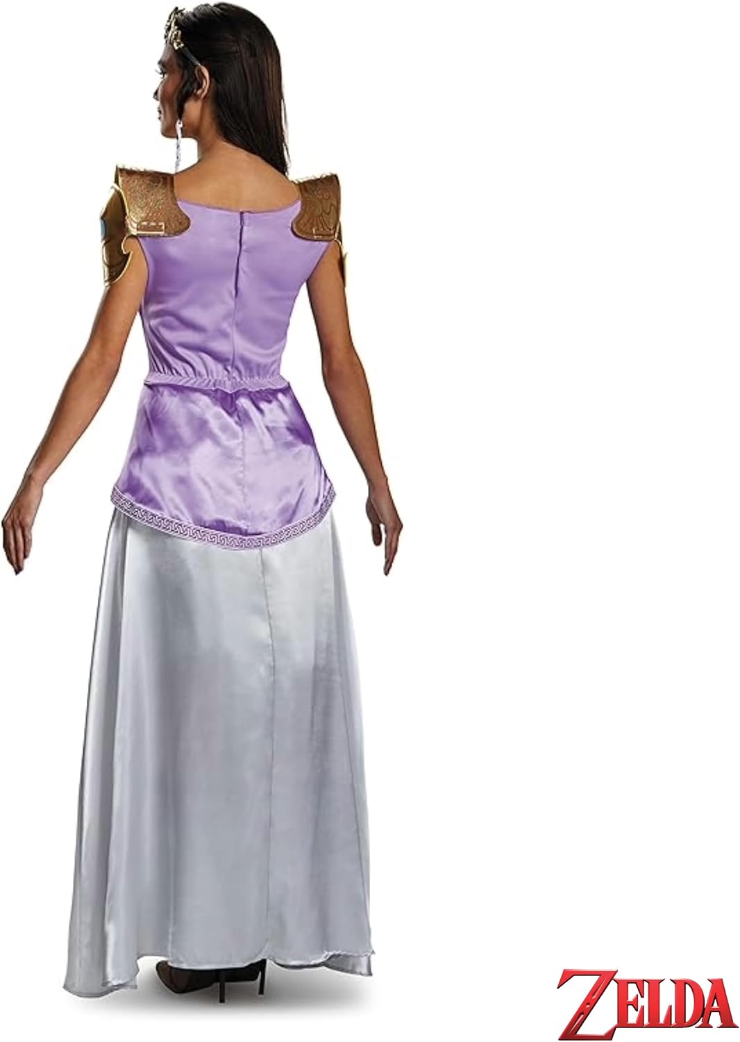 Detalle de Disguise 98796 Zelda-kostuum voor volwassenen, paars met jurk en tiara