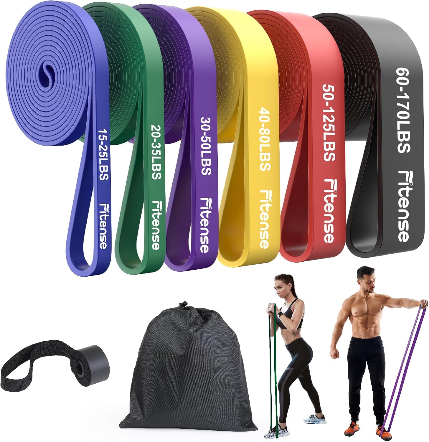 Imagen de Fitense Pull Up Resistance Bands Set en OfertitasTOP