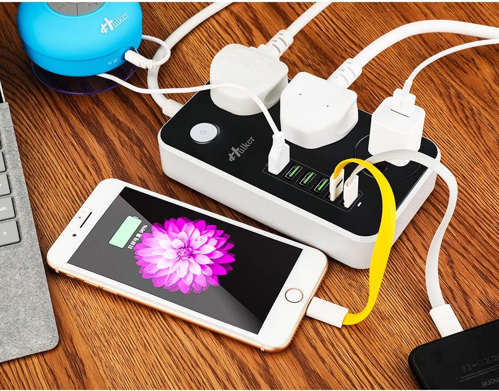 Thumbnail 6 de Hulker Power Strip 3-way outlet with 6 USB 2m cable 🔌