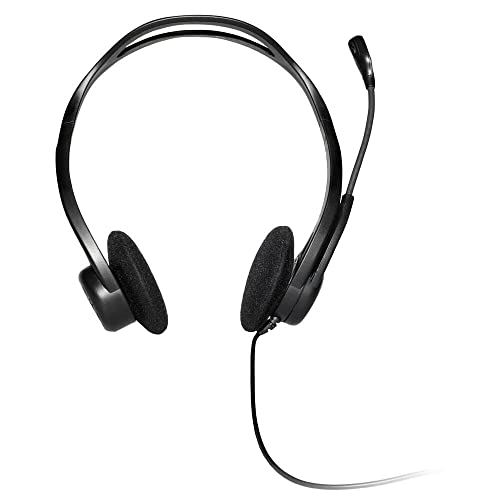 Detalle de Logitech 960 Kopfhörer mit Mikrofon — USB-Headset für Telefonkonferenzen, Webinare und Musik