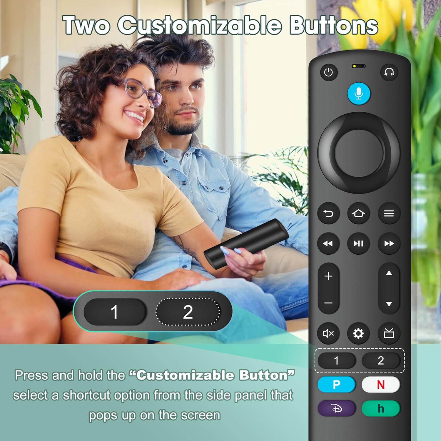 Thumbnail 4 de Replacement Remote Control for Insignia Fire TV Stick & Smart TV (Voice Search, Shortcuts, Headset Button) – TV Stick 2nd/3rd Gen & Cube