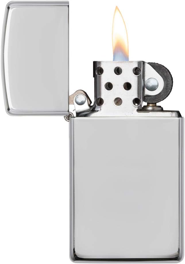Detalle de Zippo Slim – zapalniczka sztormowa do napełniania, mosiężna, w srebrnym kolorze