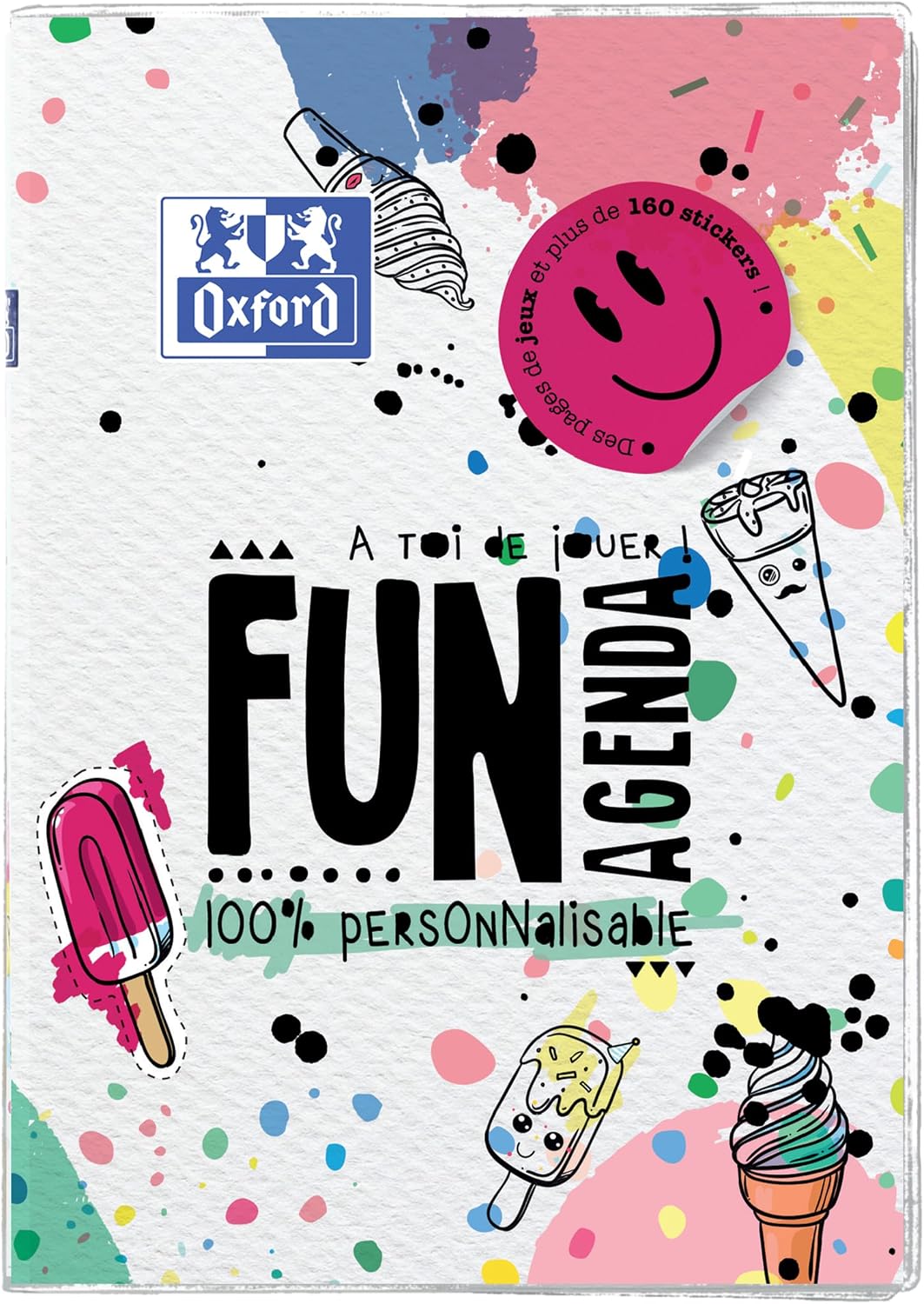 Detalle 2 de Agenda Oxford Fun' Agenda personnalisable 12x18 cm – 1 jour par page, 352 pages