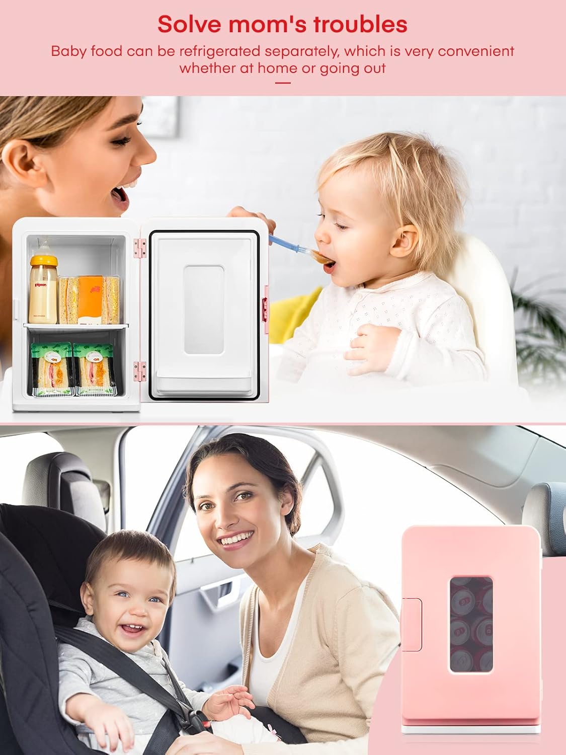 Thumbnail 5 de NORTHCLAN Mini Kühlschrank 15L Rosa