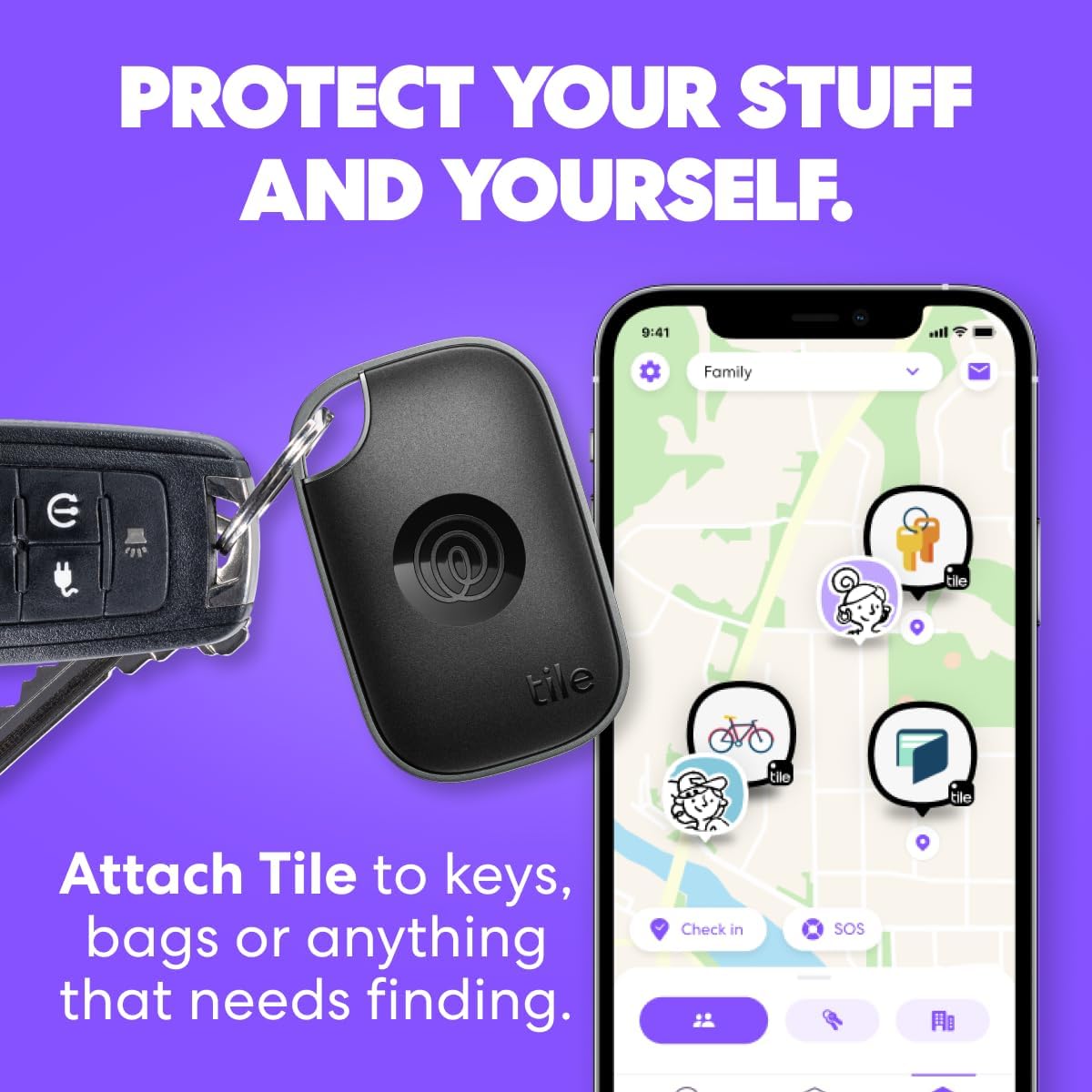 Thumbnail 1 de Tile Pro Bluetooth Tracker Pack of 2 — Key Finder