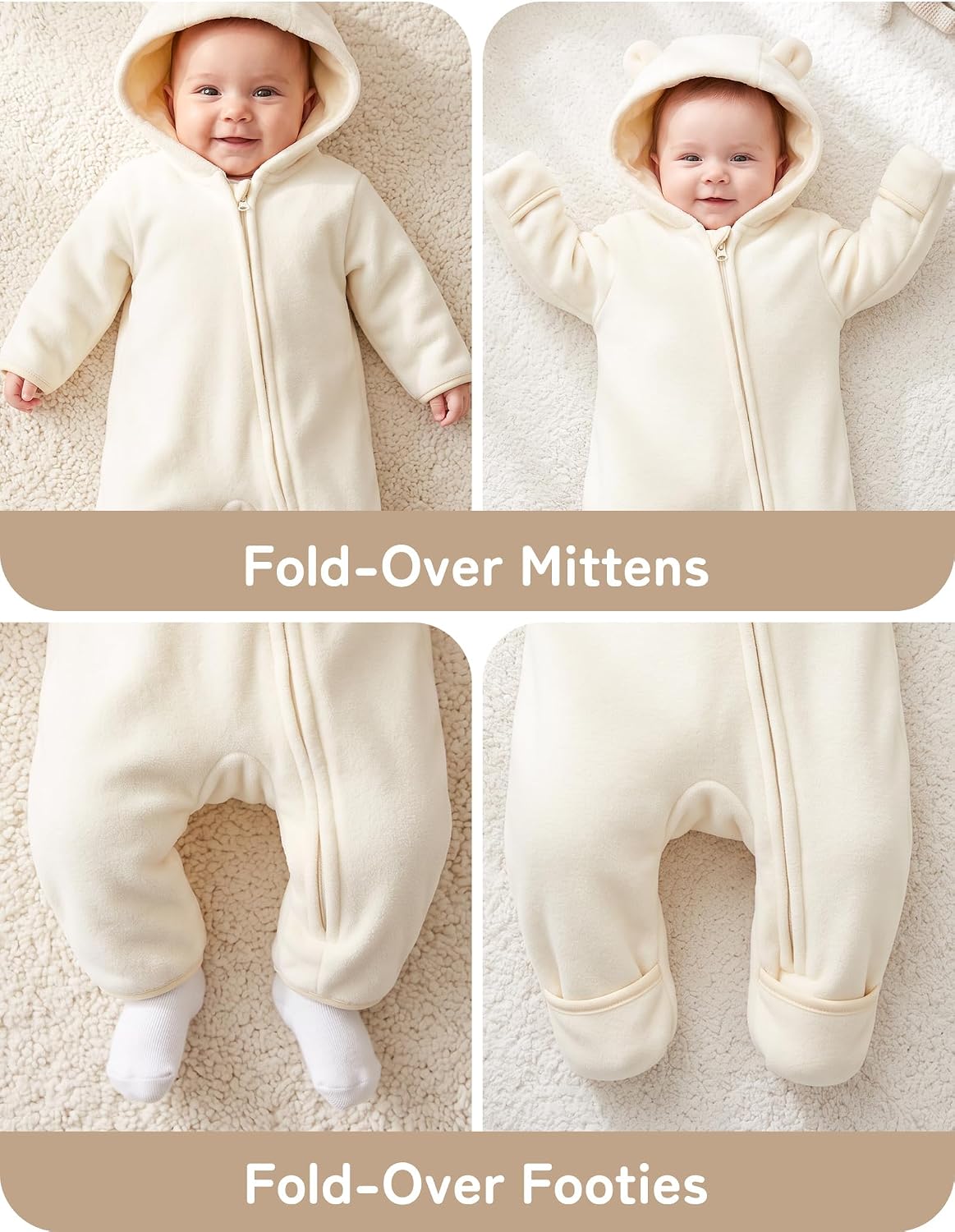 Detalle de Babymine Baby Bear Snowsuit Fleece