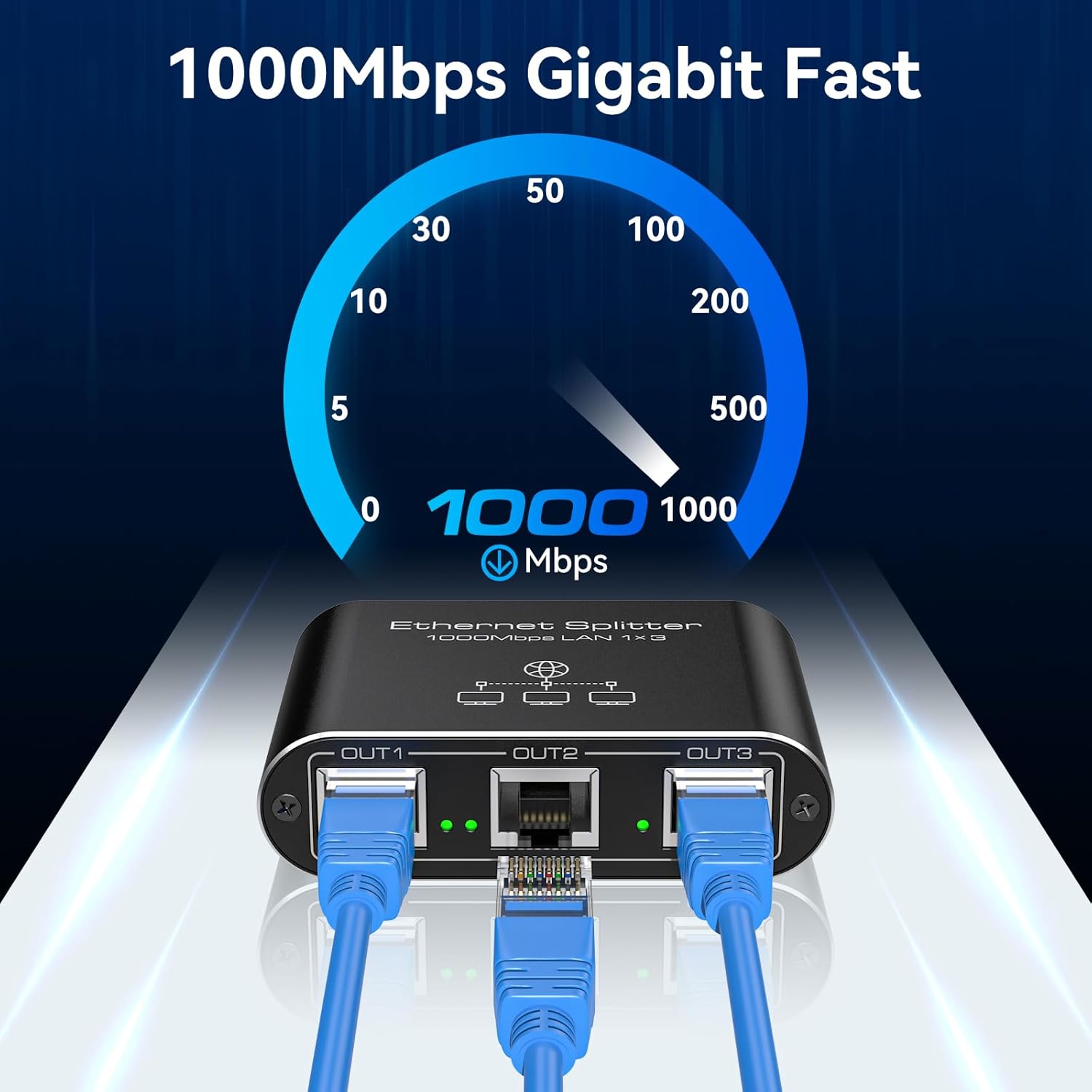 Thumbnail 2 de VEDINDUST LAN Switch 1 Auf 3 1000Mbps