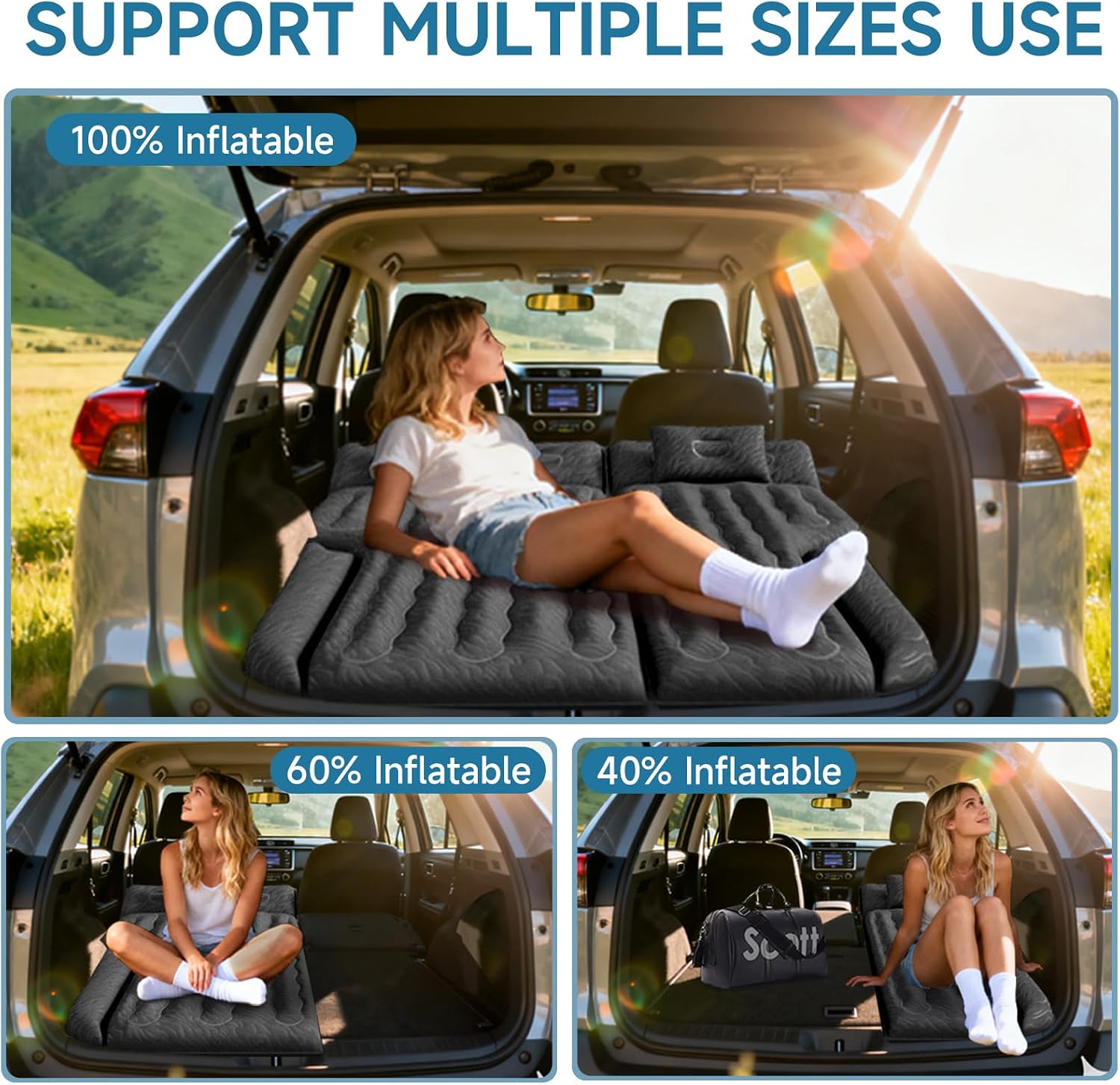 Detalle de DikaSun 85b7fc50-c4cf-42de-a742-e892d822d8d6 Inflatable SUV Air Mattress with 12V Pump