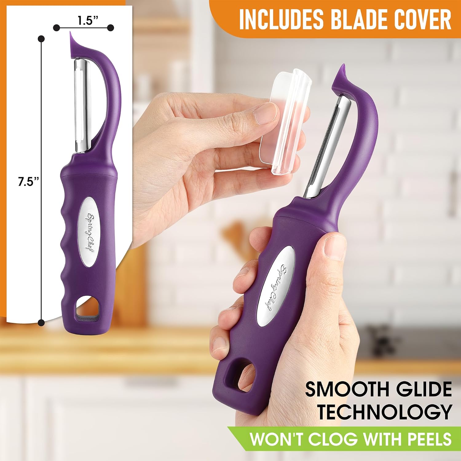 Detalle de Spring Chef Professional Swivel Vegetable Peeler 🥒