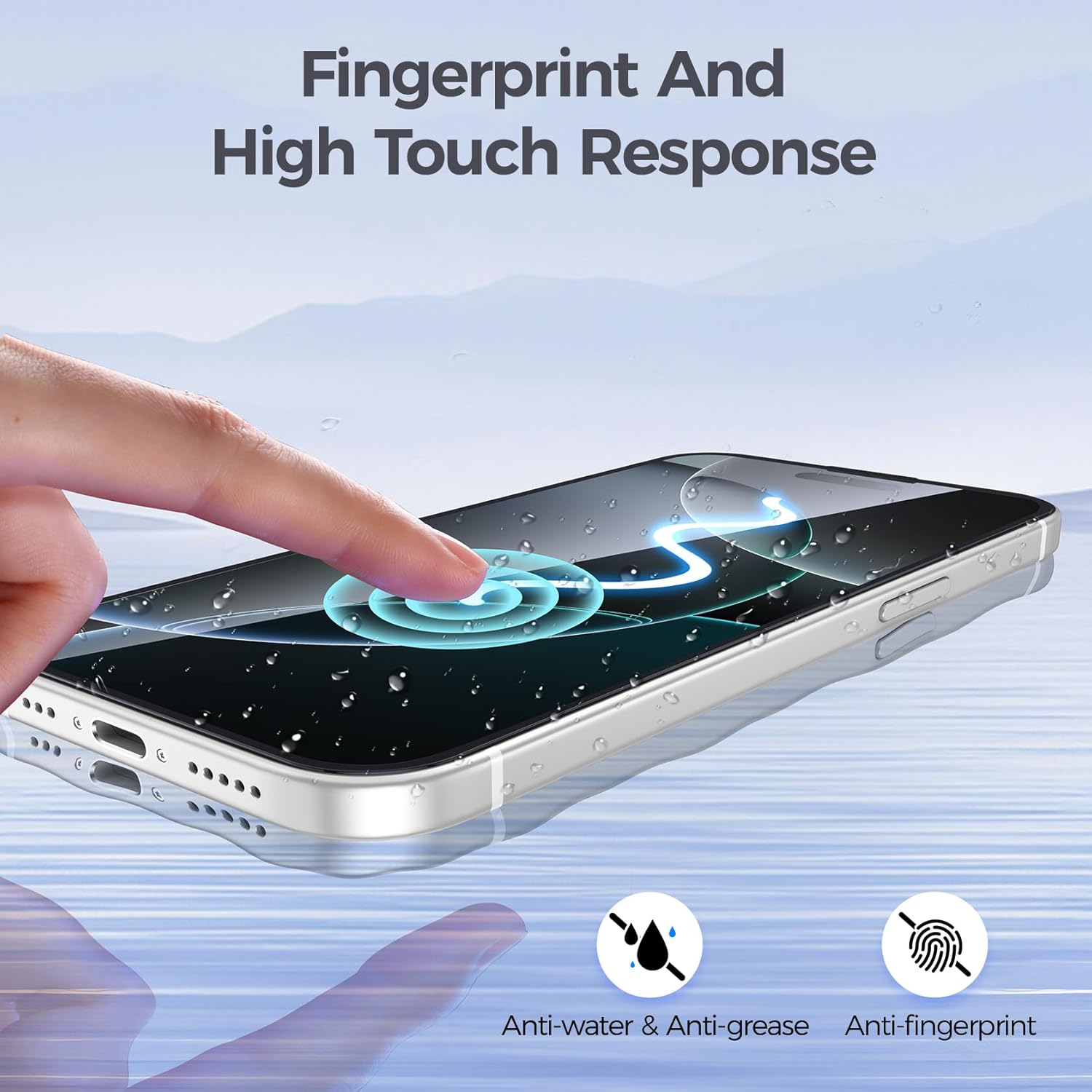 Thumbnail 6 de Niphabe 3 Pack Privacy Screen Protector for iPhone 16 Pro (6.3") with Lens Protectors and Easy Installation Tool