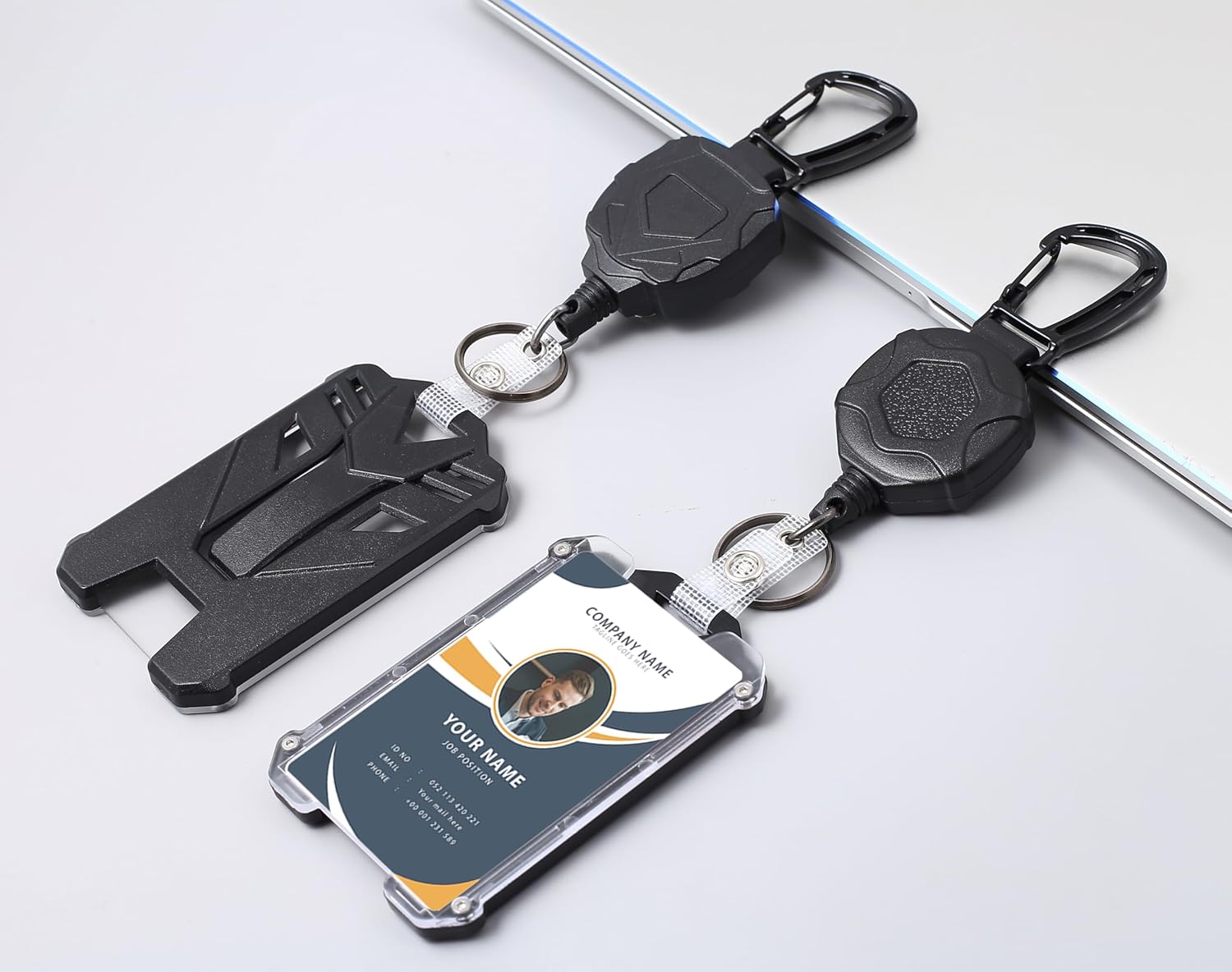 Detalle 2 de COOKOOKY 2024.03.12.001 Retractable Badge Holder 2-Pack with 32-Inch Cable