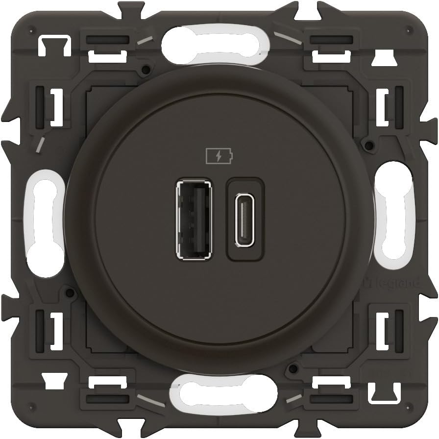 Thumbnail 6 de Legrand Prise USB-C Double Céliane noire (2 ports USB-C, 20W) — prêt à installer