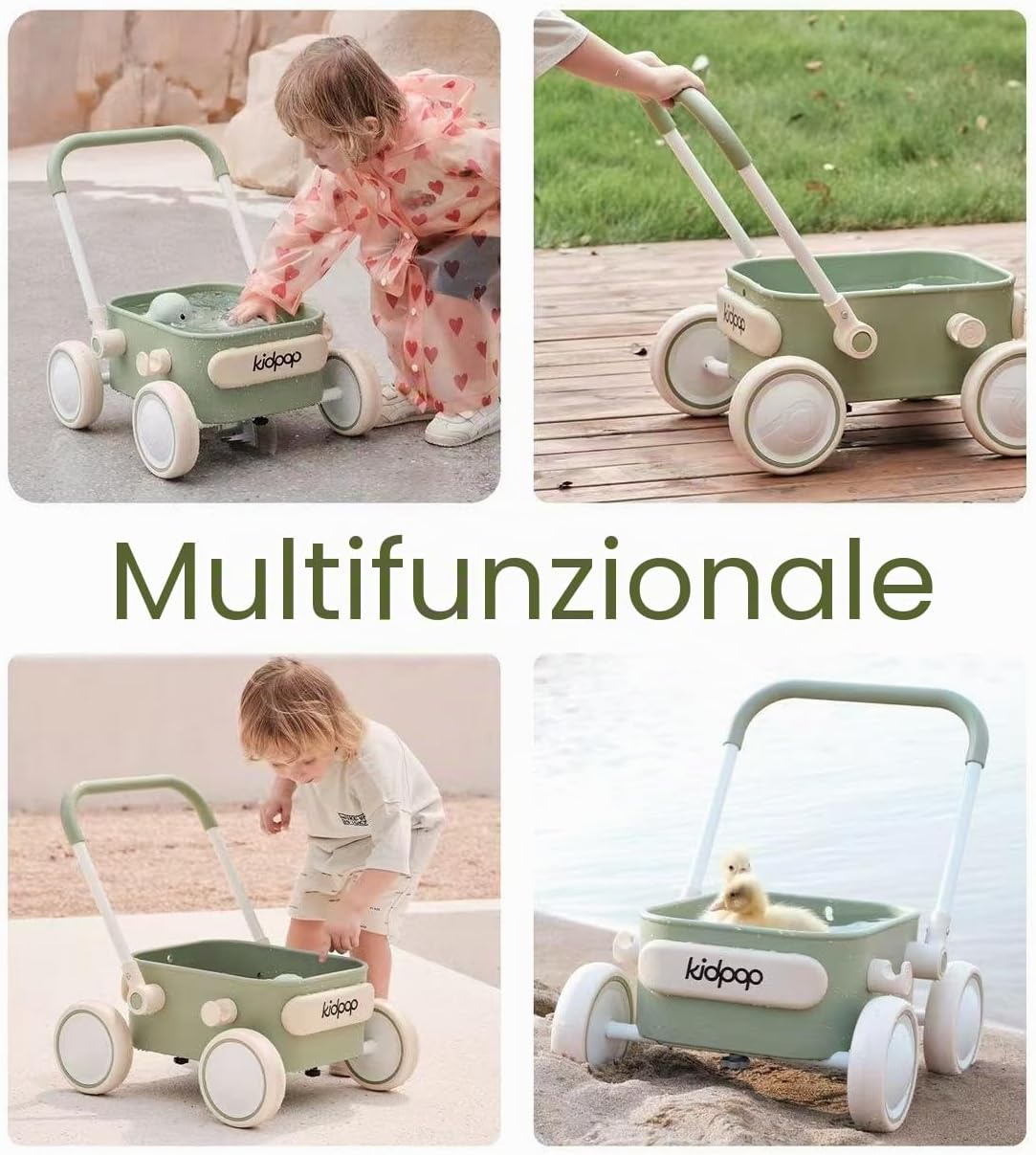 Thumbnail 4 de Kidpop PULA girello 2 in 1 per bambini 6-18 mesi – carrello portaoggetti, peso massimo 15 kg, Bianco