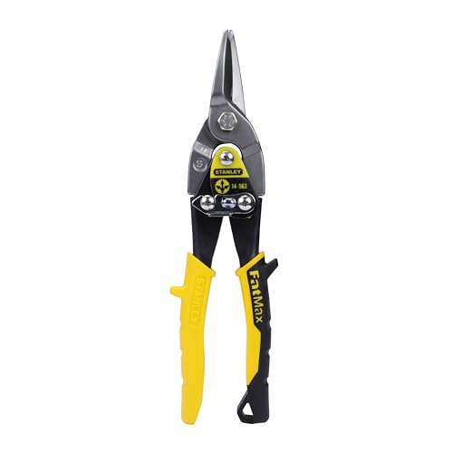 Detalle de STANLEY FATMAX 2-14-563: tijera de chapa de corte recto con precisión para aluminio, PVC y mallas