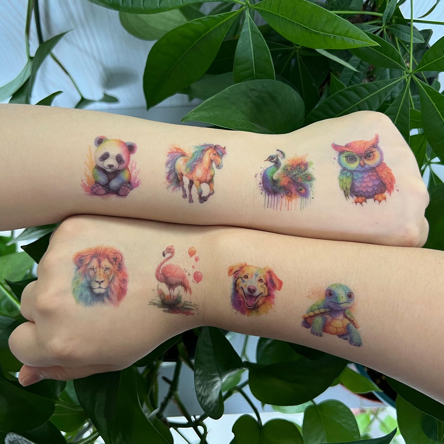 Thumbnail 4 de Tier-Tattoos für Kinder, 10 Blätter – Temporäre Tattoos mit über 100 Motiven