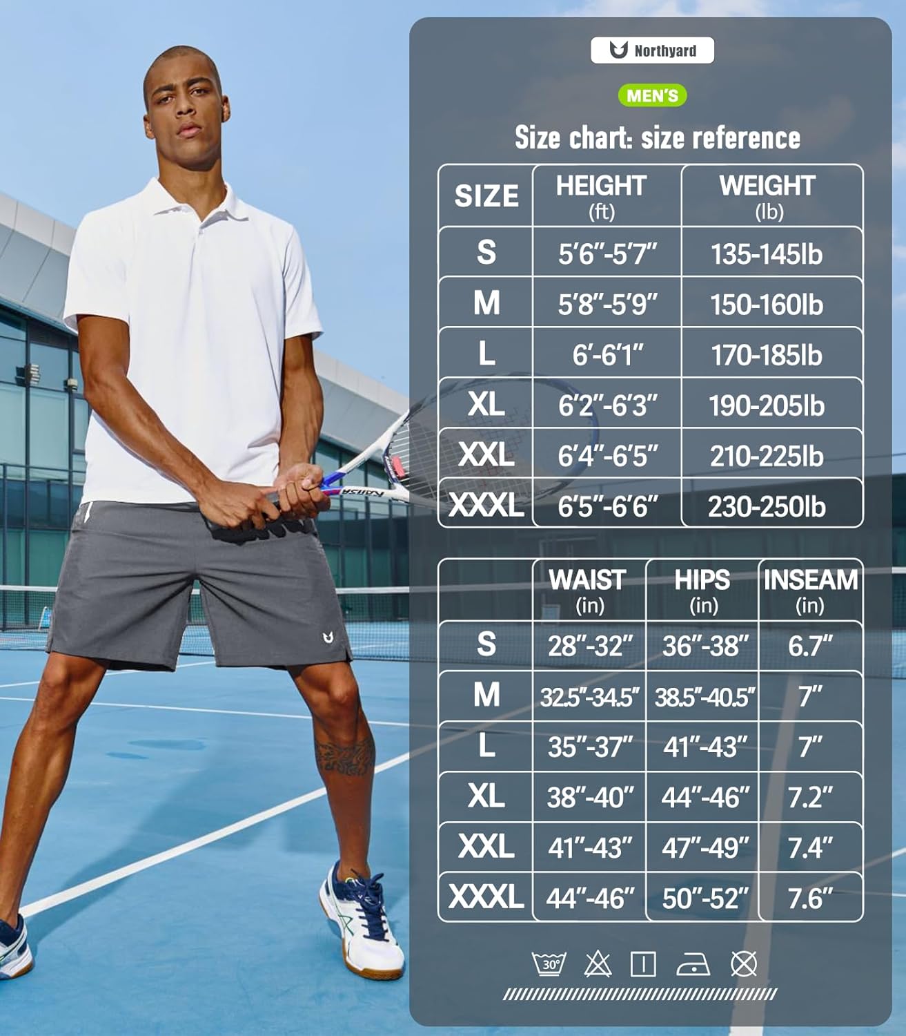 Detalle de NORTHYARD Men’s Running Athletic Shorts (5”/7”/9”)—Quick-Dry Workout, Tennis, Gym & Active Shorts