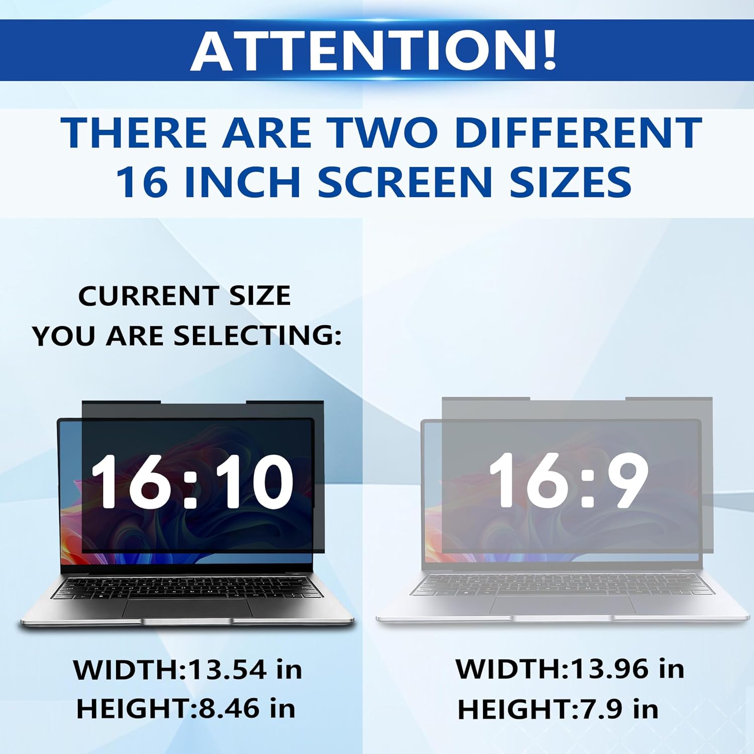 Thumbnail 4 de Magnetic Laptop Privacy Screen 16 Inch 16:10 by YBTFBG – Removable Privacy Filter with Anti-Glare Blue Light Shield