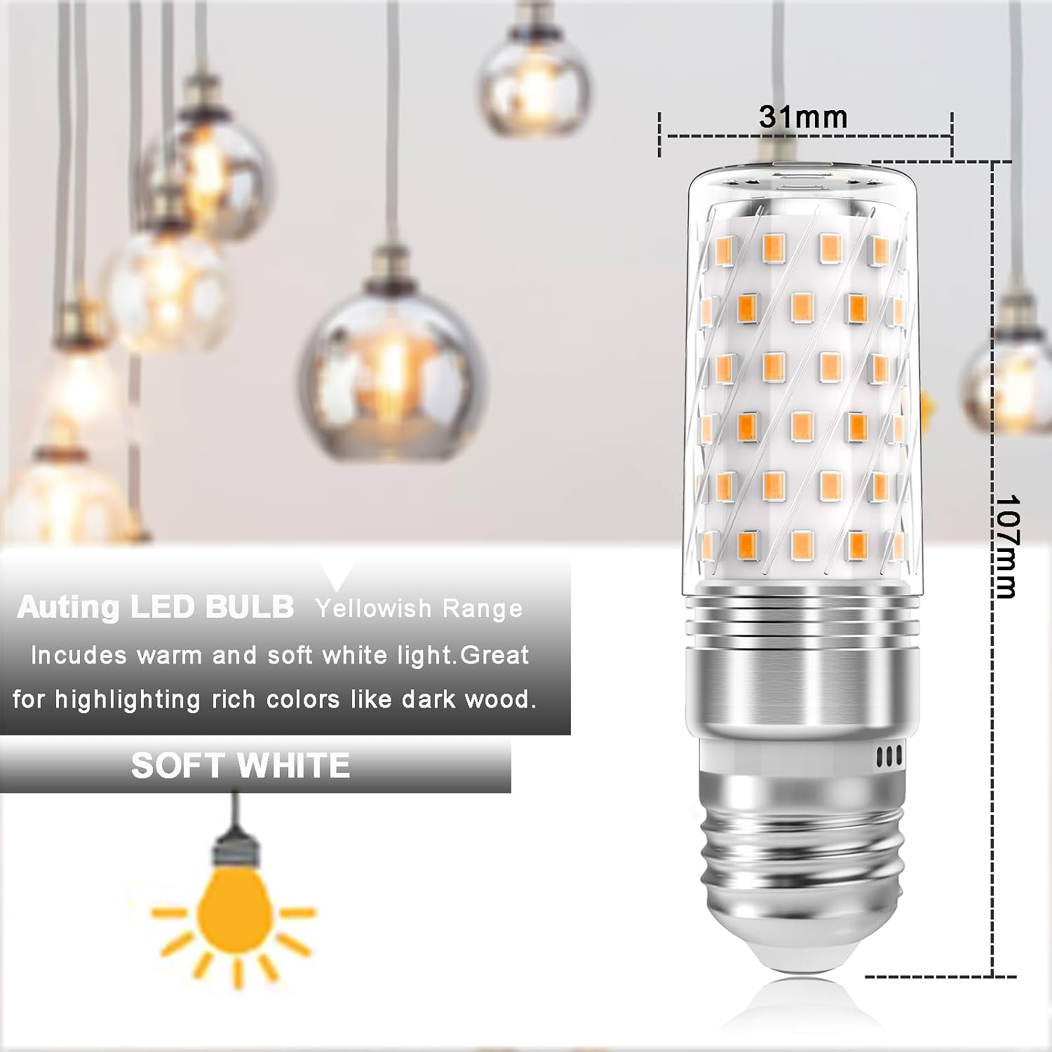 Detalle 2 de Auting E27 LED 1400 lm Pack de 2
