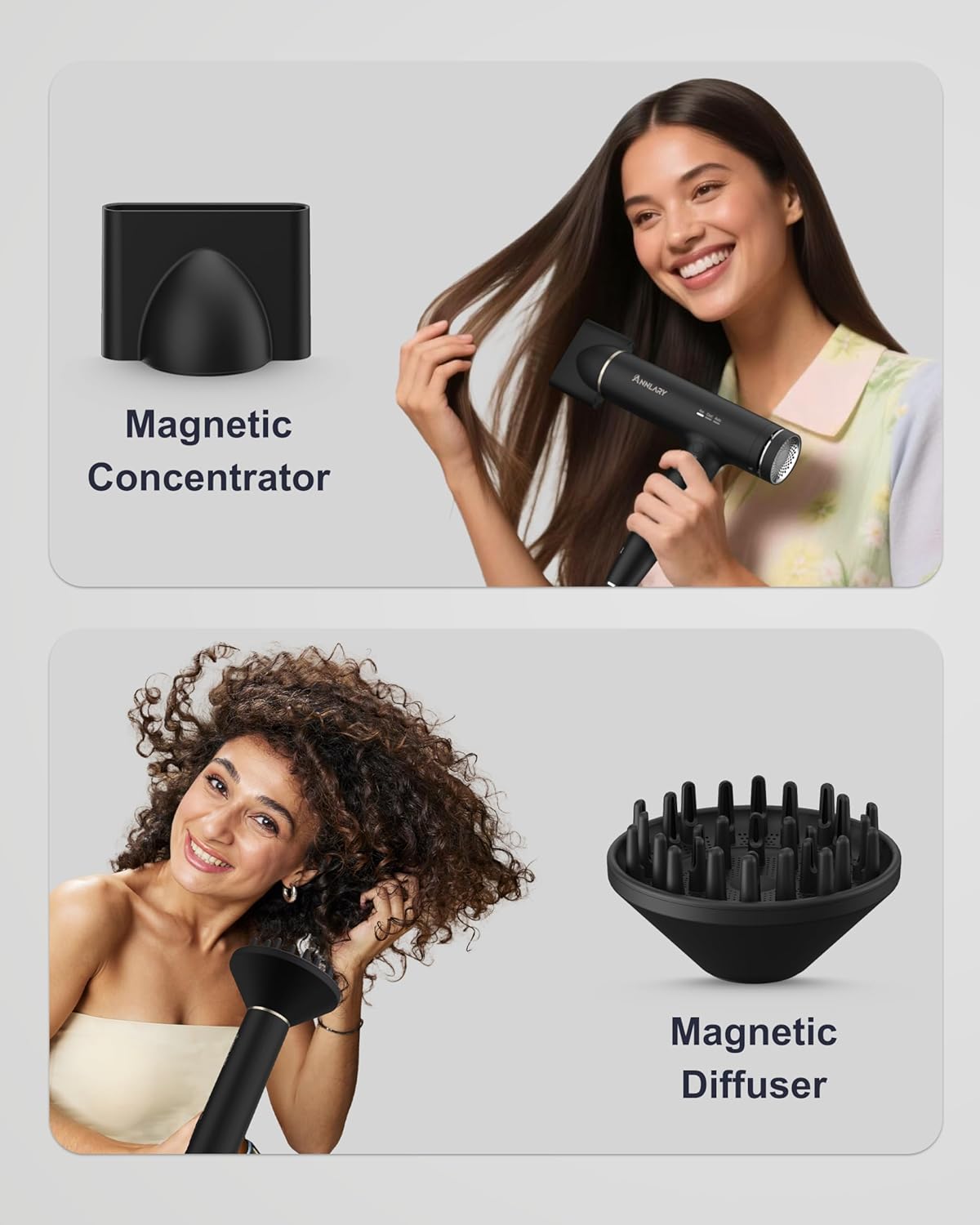 Thumbnail 2 de Annlary Hair Dryer 1500W Travel Foldable 💇♀