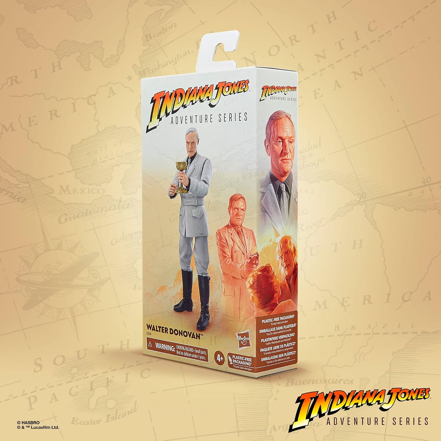 Detalle de Hasbro Indiana Jones Adventure Series Walter Donovan アクションフィギュア 映画モチーフの付属品付き
