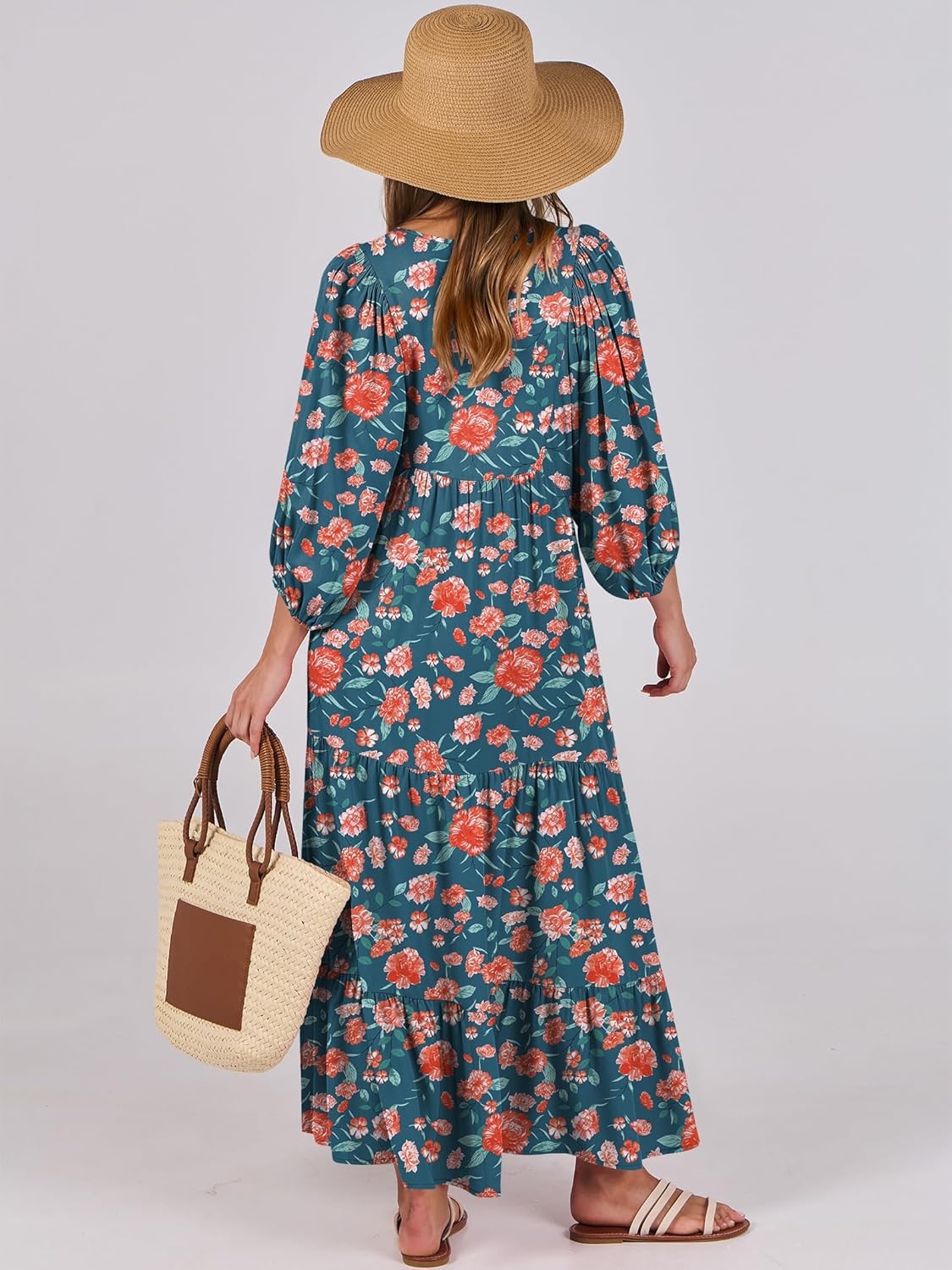 Detalle de ANRABESS 2026 Boho Maxi Dress S‑XXL