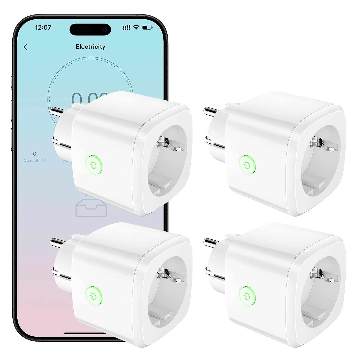 Detalle de HBN Smart Steckdose 4er Set mit Verbrauchsmessung