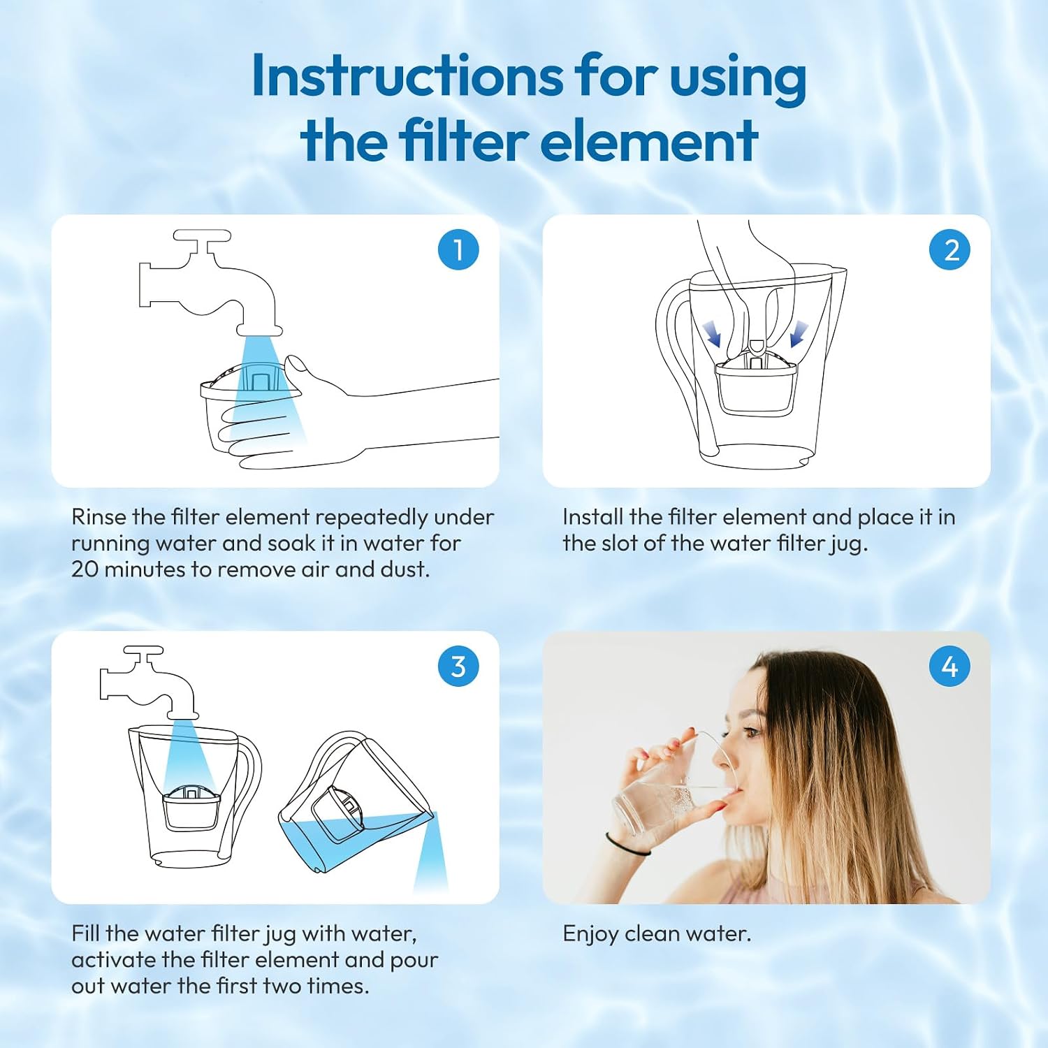 Thumbnail 6 de Water Filter Cartridges Classic (Compatible Replacement for Brita Maxtra+ Plus & Maxtra Pro) – Pack of 6
