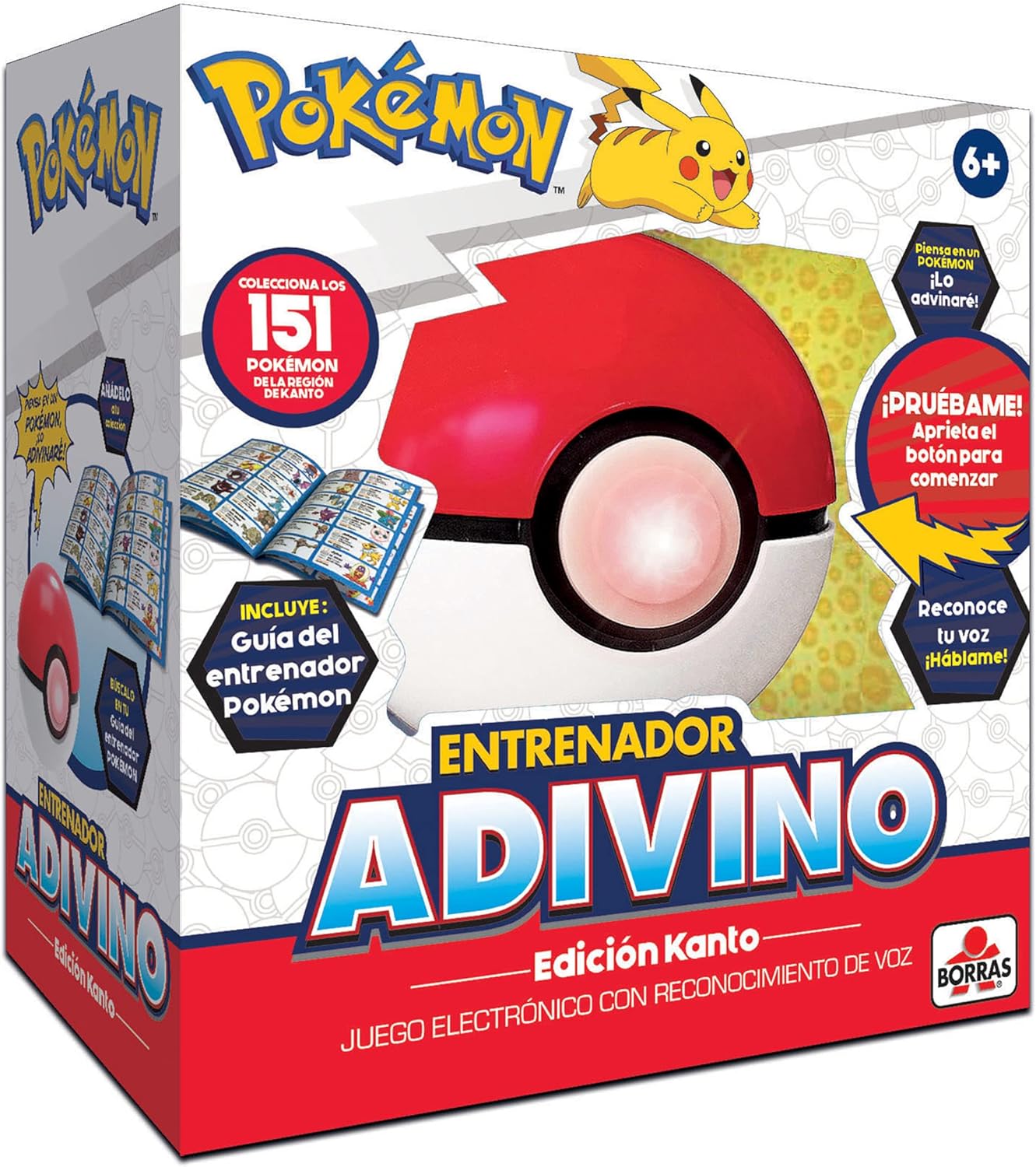 Detalle de BORRAS Pokémon Entrenador Challenge – Juego electrónico infantil de adivinanza y estrategia (19828)