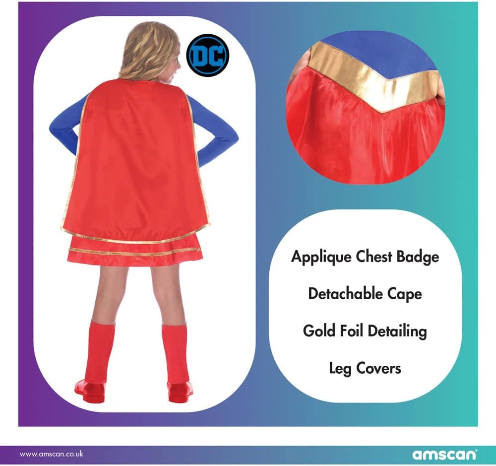 Detalle de Amscan Officially Licensed Warner Bros DC Comics Supergirl Classic Fancy Dress Costume