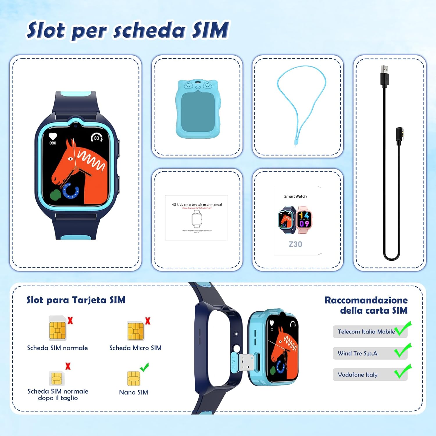 Thumbnail 6 de Baolubao 4G Smartwatch Bambini — Orologio 1.75" con videochiamate, GPS e SOS