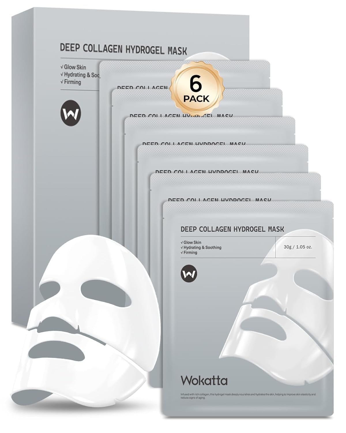 Detalle de Collagen Mask 6 Stück Wokatta