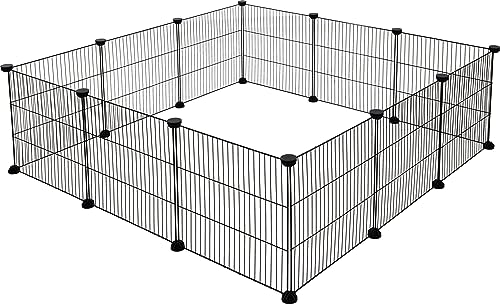 Kerbl Pet Enclos Hopsi — Enclos grillagé extensible pour petits animaux (12 éléments 35x35 cm chacun)