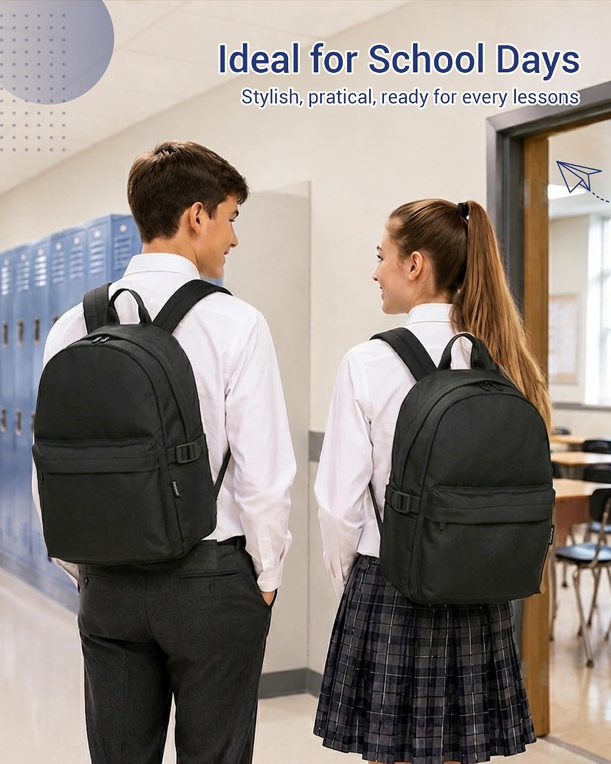 Detalle de Kono Backpack School Bag 22L: Lightweight, Versatile Rucksack for Everyday Use